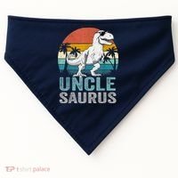 Unclesaurus T Rex Dinosaur Uncle Saurus Family Matching USA-Made Doggie Bandana thumb 0