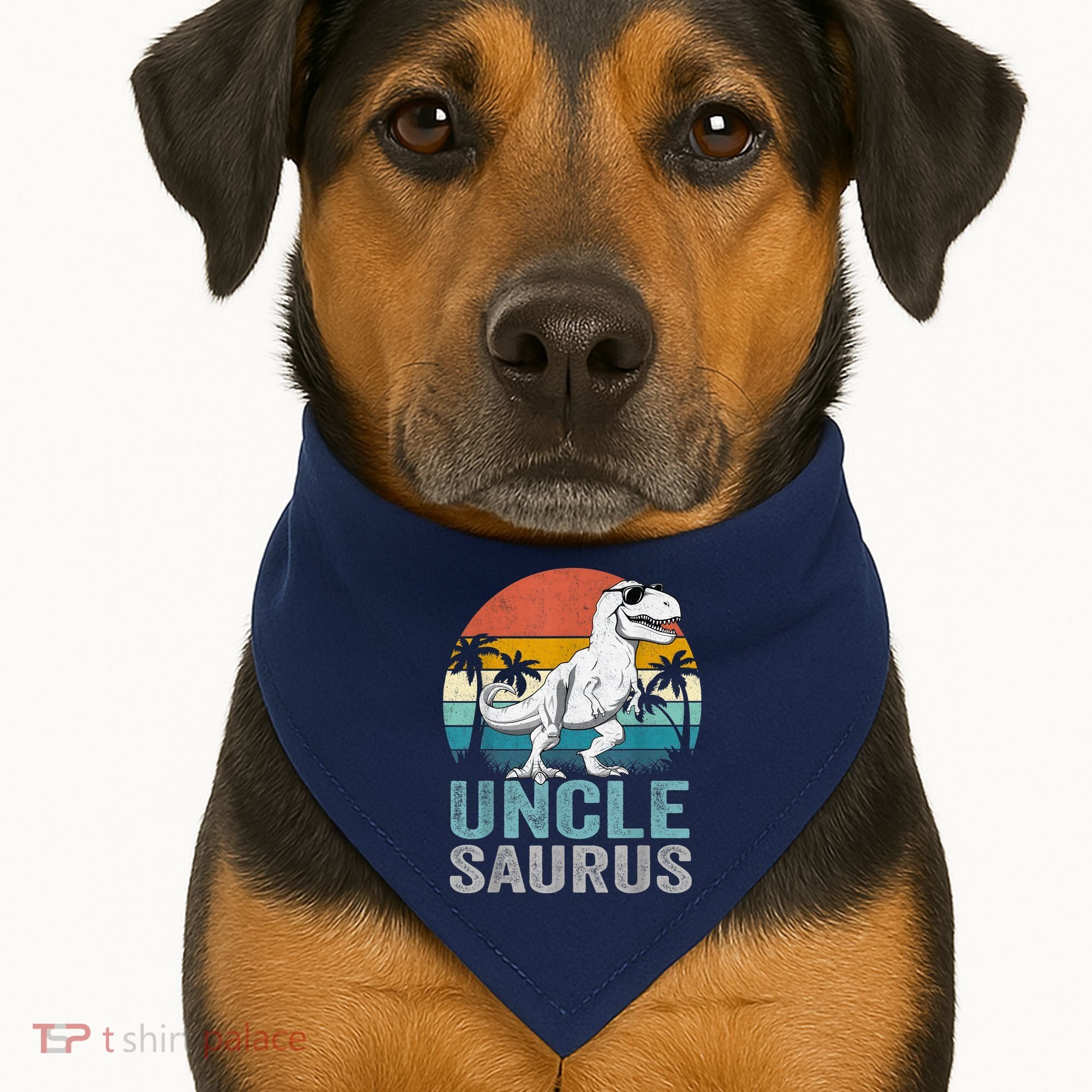 Unclesaurus T Rex Dinosaur Uncle Saurus Family Matching USA-Made Doggie Bandana