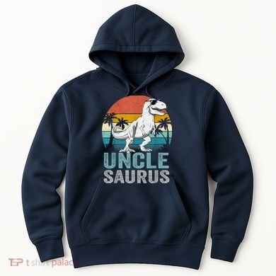 Unclesaurus T Rex Dinosaur Uncle Saurus Family Matching Hoodie