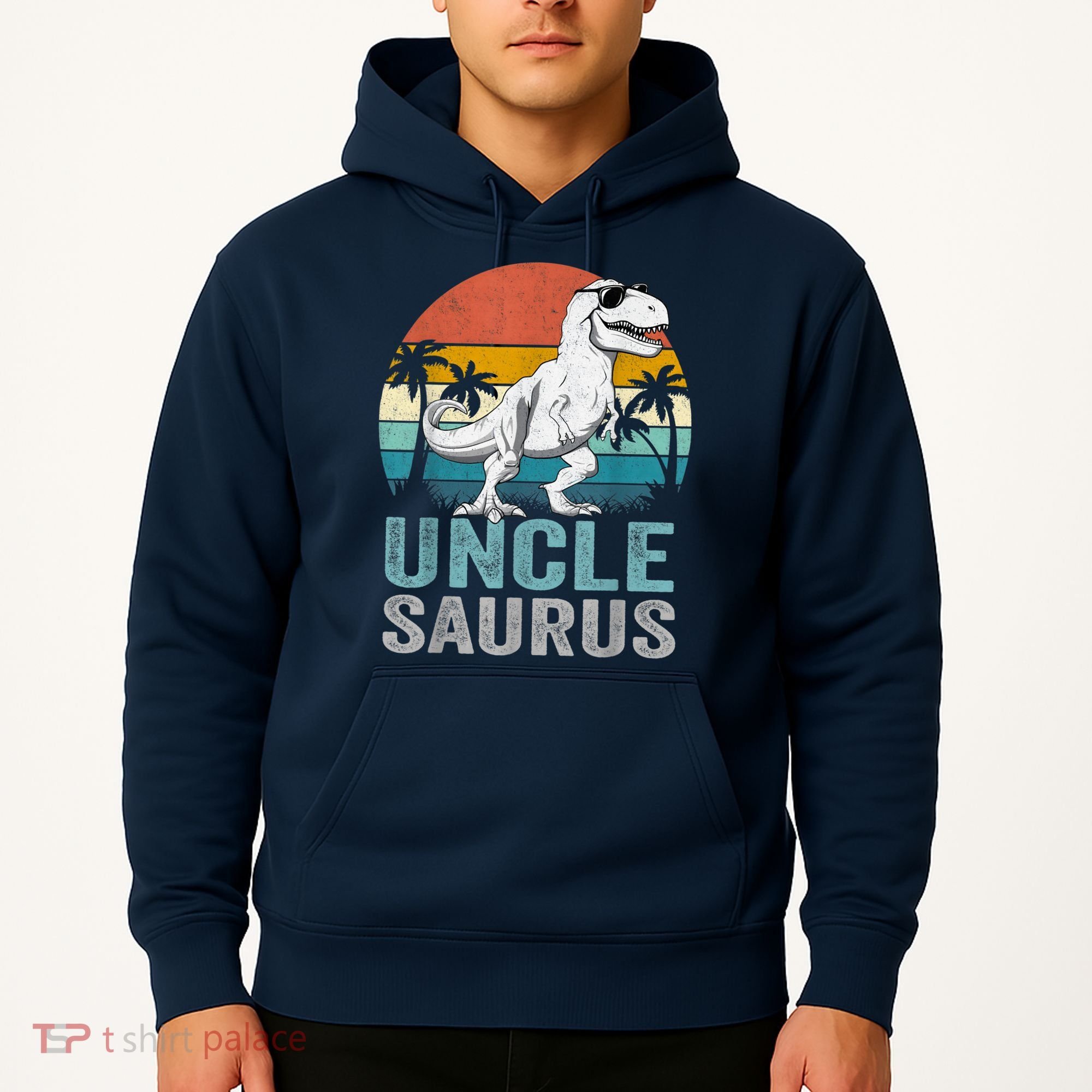 Unclesaurus T Rex Dinosaur Uncle Saurus Family Matching Hoodie
