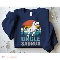 Unclesaurus T Rex Dinosaur Uncle Saurus Family Matching Sweatshirt thumb 2