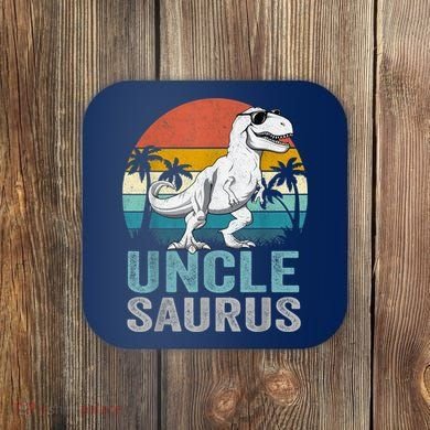 Unclesaurus T Rex Dinosaur Uncle Saurus Family Matching Coaster