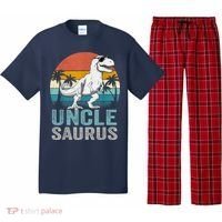 Unclesaurus T Rex Dinosaur Uncle Saurus Family Matching Pajama Set thumb 0