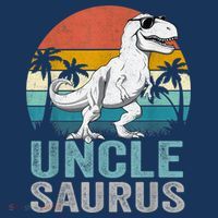Unclesaurus T Rex Dinosaur Uncle Saurus Family Matching Women's Tank Top thumb 5