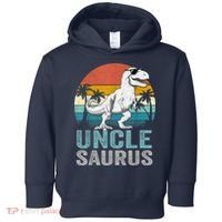 Unclesaurus T Rex Dinosaur Uncle Saurus Family Matching Toddler Hoodie thumb 0