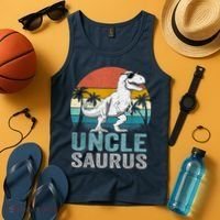Unclesaurus T Rex Dinosaur Uncle Saurus Family Matching Tank Top thumb 4