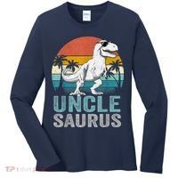 Unclesaurus T Rex Dinosaur Uncle Saurus Family Matching Women's Long Sleeve Shirt thumb 0
