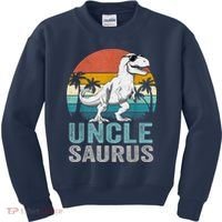 Unclesaurus T Rex Dinosaur Uncle Saurus Family Matching Kids Sweatshirt thumb 0