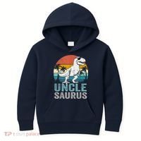 Unclesaurus T Rex Dinosaur Uncle Saurus Family Matching Kids Hoodie thumb 0