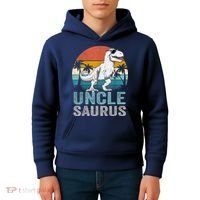 Unclesaurus T Rex Dinosaur Uncle Saurus Family Matching Kids Hoodie thumb 4