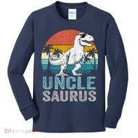 Unclesaurus T Rex Dinosaur Uncle Saurus Family Matching Kids Long Sleeve Shirt thumb 0