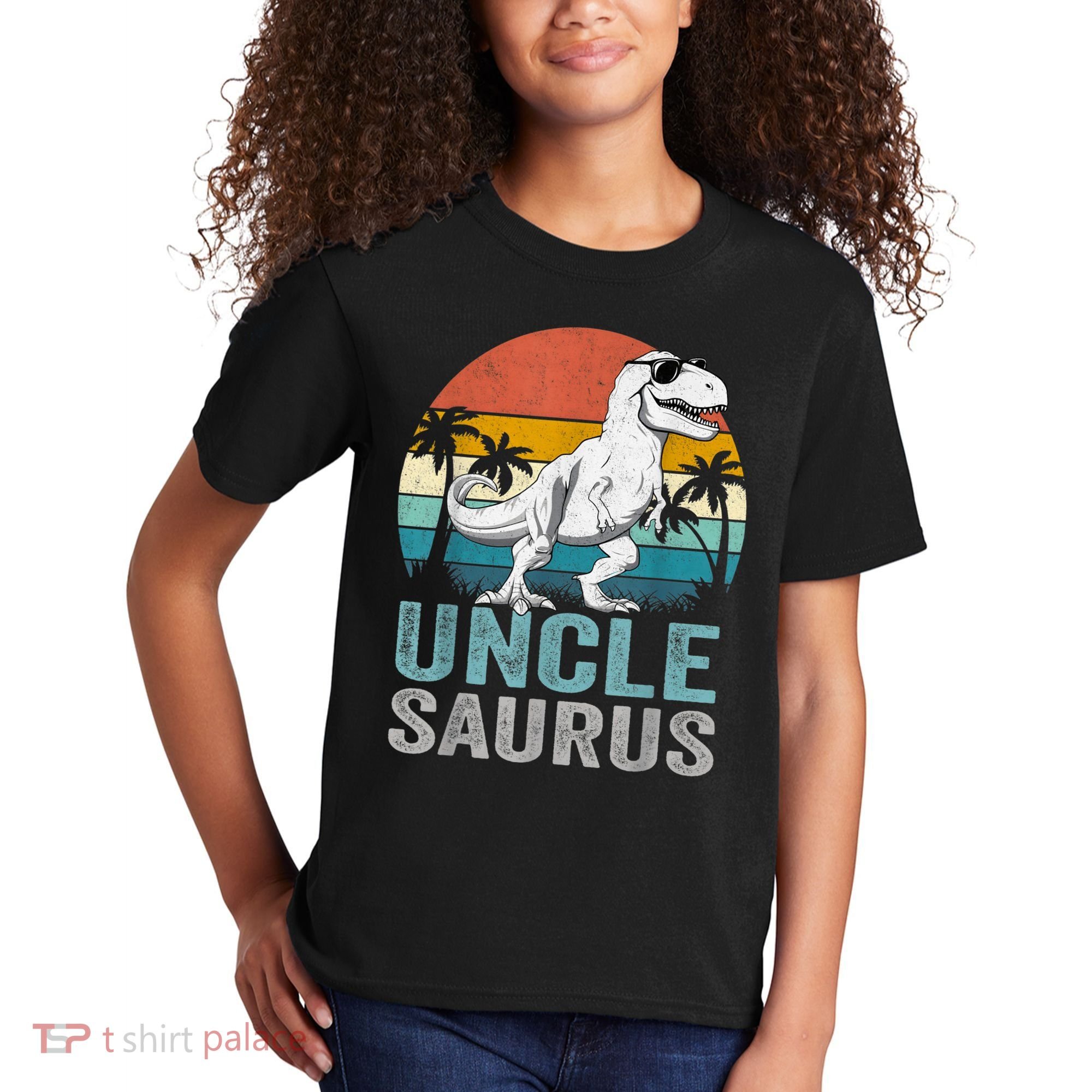 Unclesaurus T Rex Dinosaur Uncle Saurus Family Matching Kids T-Shirt