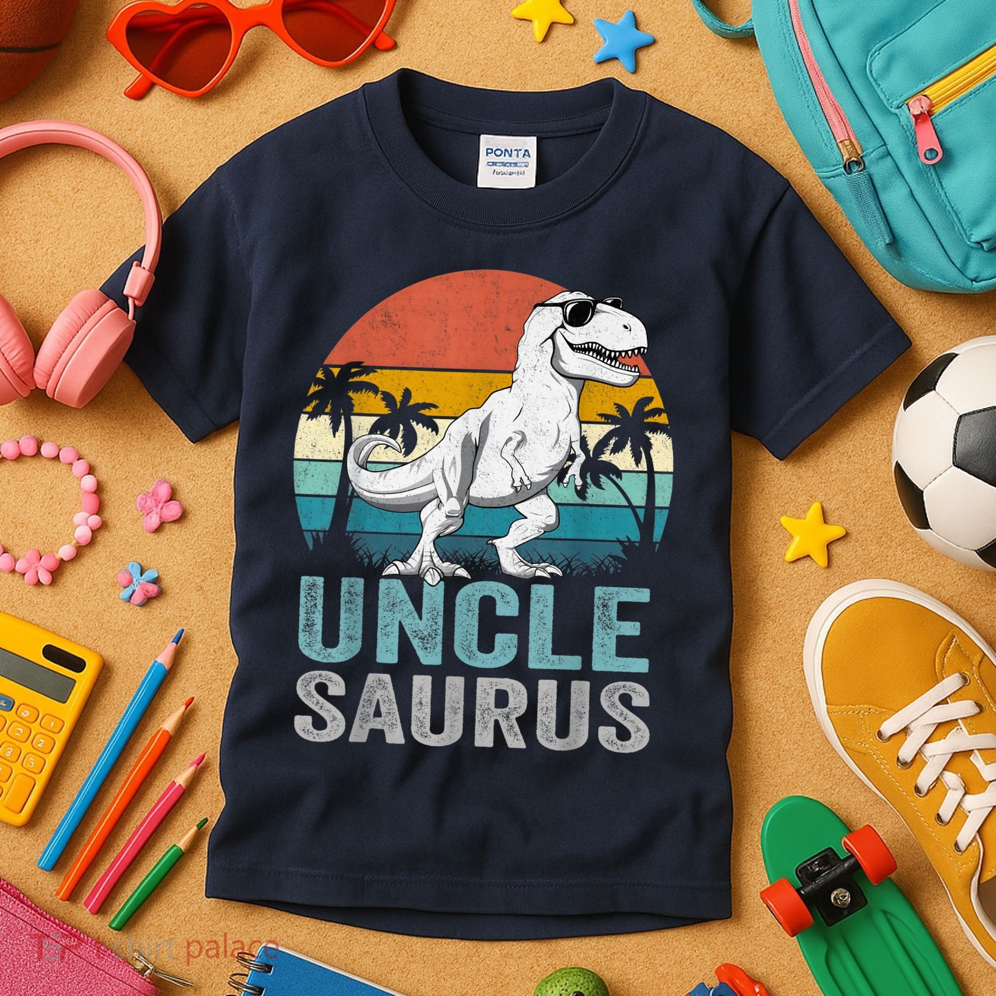 Unclesaurus T Rex Dinosaur Uncle Saurus Family Matching Kids T-Shirt