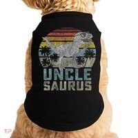 Unclesaurus T Rex Dinosaur Uncle Saurus Family Matching Doggie Tank thumb 0