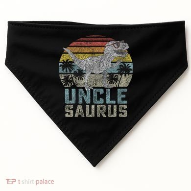 Unclesaurus T Rex Dinosaur Uncle Saurus Family Matching USA-Made Doggie Bandana