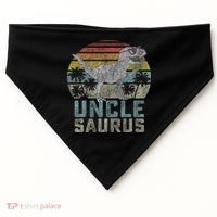 Unclesaurus T Rex Dinosaur Uncle Saurus Family Matching USA-Made Doggie Bandana thumb 0