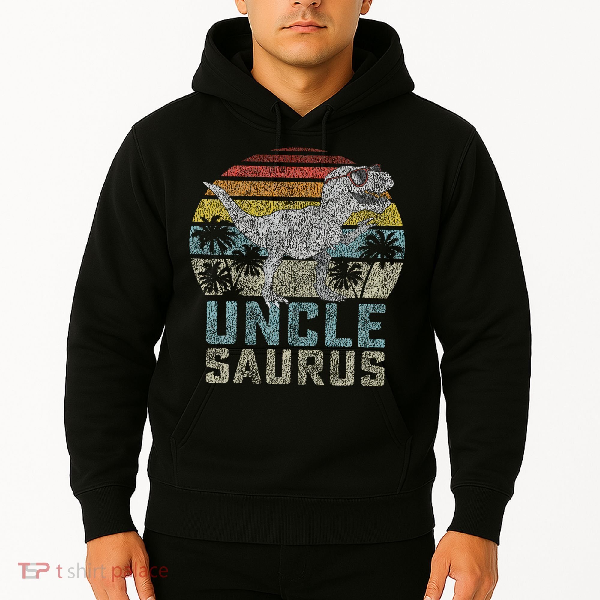Unclesaurus T Rex Dinosaur Uncle Saurus Family Matching Hoodie