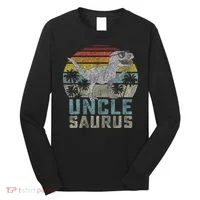 Unclesaurus T Rex Dinosaur Uncle Saurus Family Matching Long Sleeve Shirt thumb 0