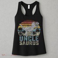 Unclesaurus T Rex Dinosaur Uncle Saurus Family Matching Women's Tank Top thumb 3