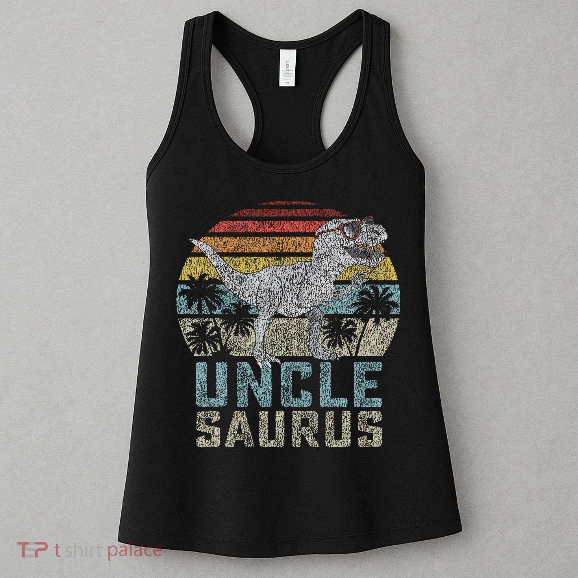 Unclesaurus T Rex Dinosaur Uncle Saurus Family Matching Women's Tank Top