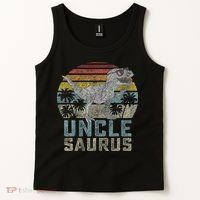 Unclesaurus T Rex Dinosaur Uncle Saurus Family Matching Tank Top thumb 2