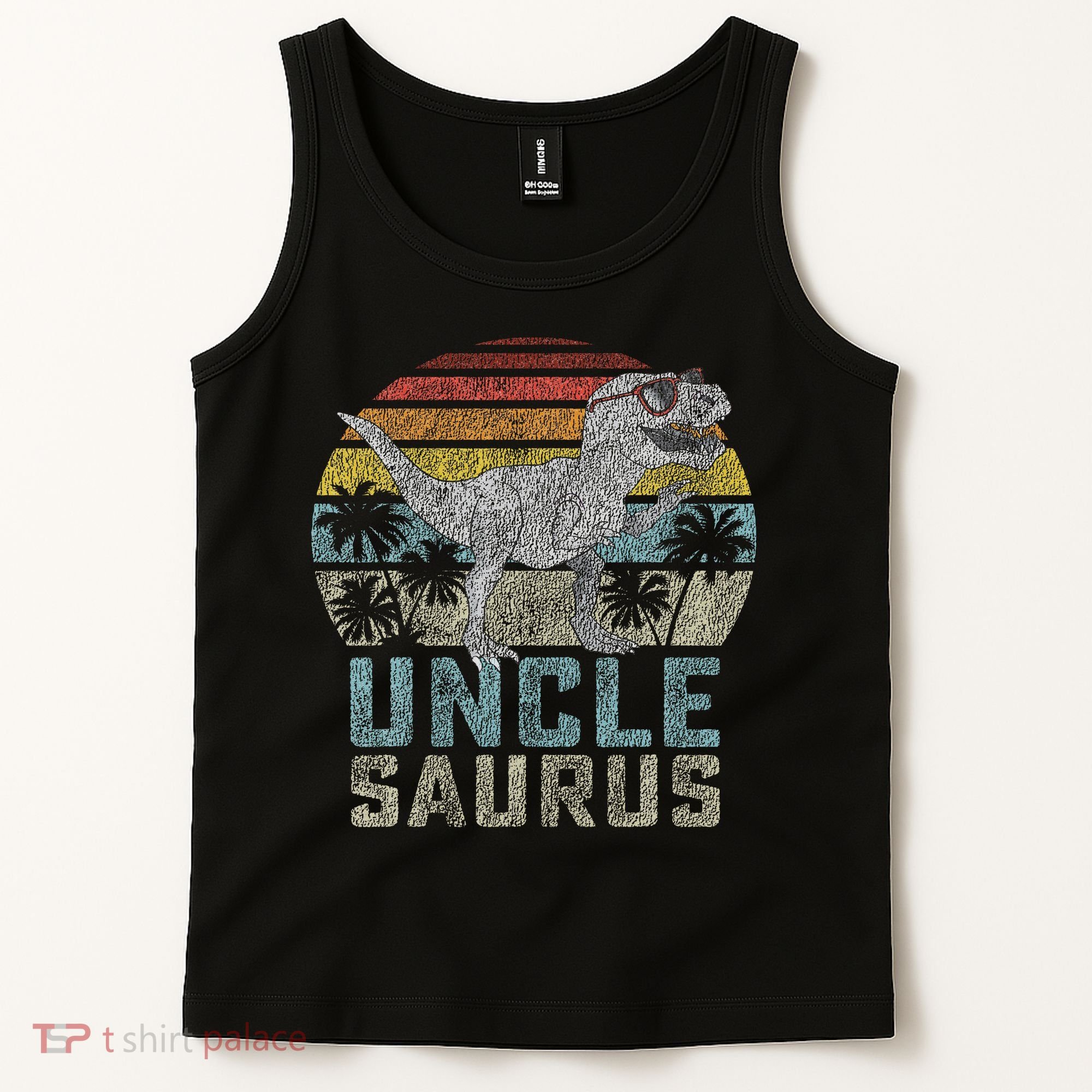 Unclesaurus T Rex Dinosaur Uncle Saurus Family Matching Tank Top