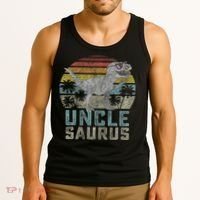 Unclesaurus T Rex Dinosaur Uncle Saurus Family Matching Tank Top thumb 3