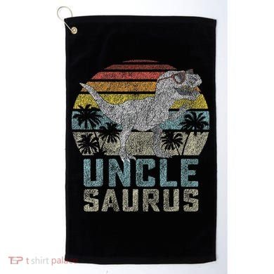 Unclesaurus T Rex Dinosaur Uncle Saurus Family Matching Golf Towel