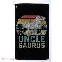 Unclesaurus T Rex Dinosaur Uncle Saurus Family Matching Golf Towel thumb 0