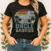 Unclesaurus T Rex Dinosaur Uncle Saurus Family Matching Women's T-Shirt thumb 2