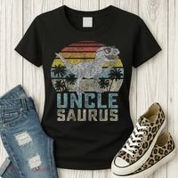 Unclesaurus T Rex Dinosaur Uncle Saurus Family Matching Women's T-Shirt thumb 3