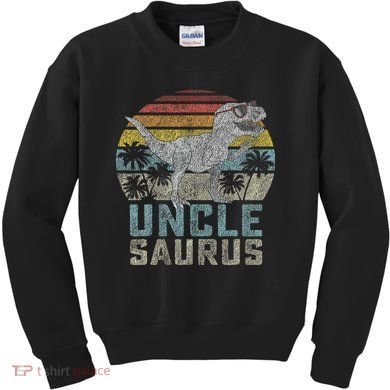 Unclesaurus T Rex Dinosaur Uncle Saurus Family Matching Kids Sweatshirt