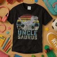 Unclesaurus T Rex Dinosaur Uncle Saurus Family Matching Kids T-Shirt thumb 3
