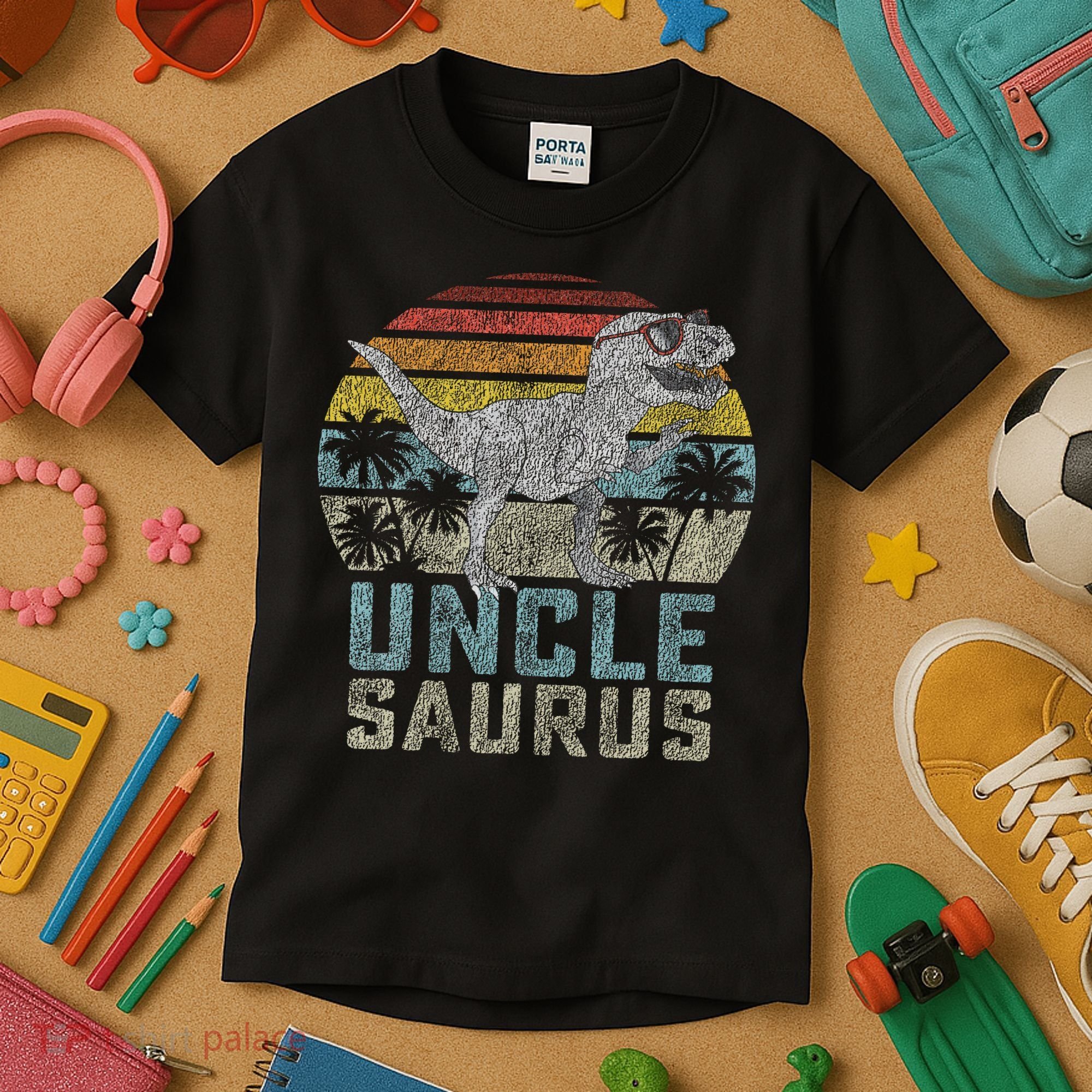 Unclesaurus T Rex Dinosaur Uncle Saurus Family Matching Kids T-Shirt