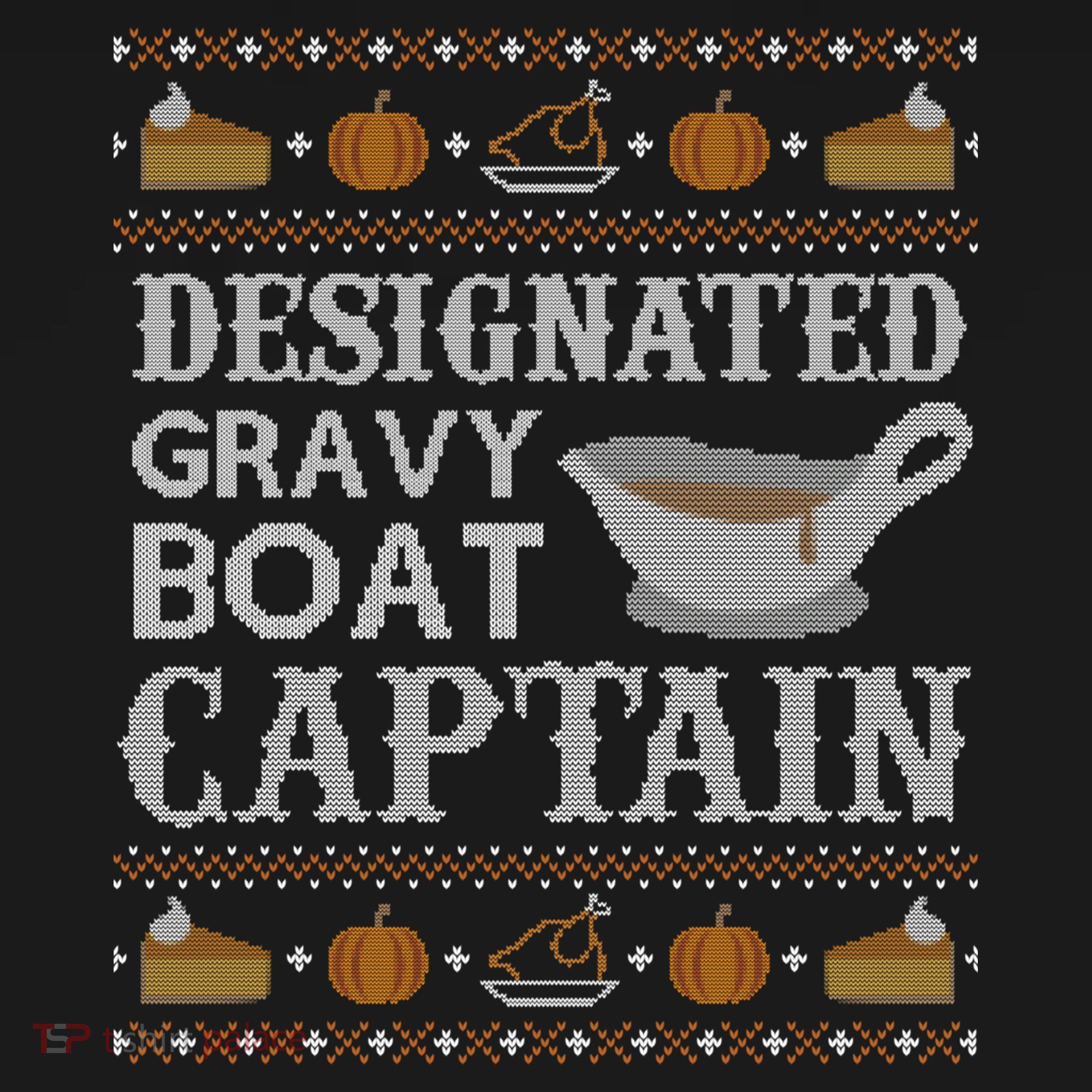Ugly Thanksgiving Sweater Gravy Boat Captain Gift USA-Made Doggie Bandana