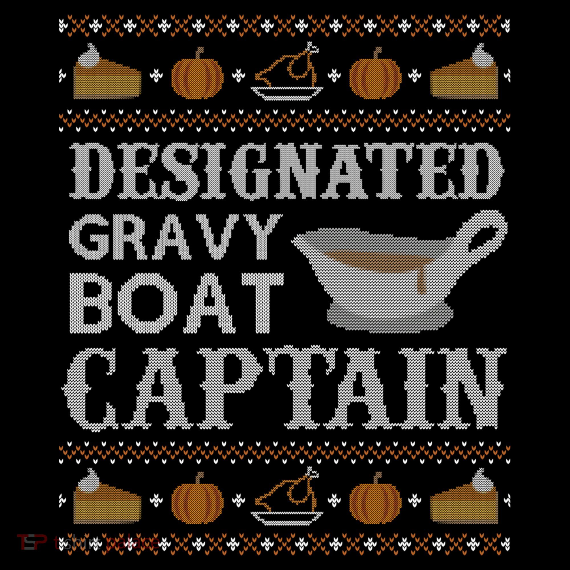 Ugly Thanksgiving Sweater Gravy Boat Captain Gift Women's Hoodie