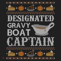 Ugly Thanksgiving Sweater Gravy Boat Captain Gift Hat thumb 2