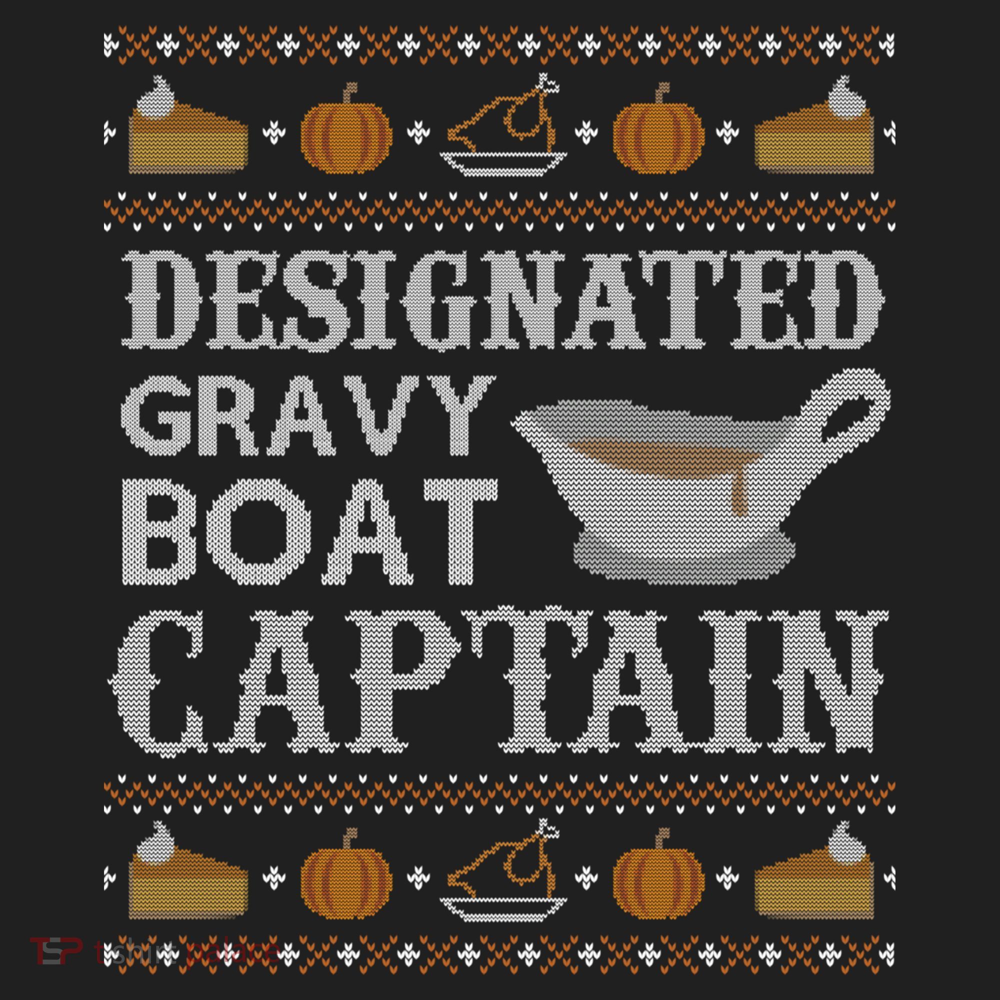 Ugly Thanksgiving Sweater Gravy Boat Captain Gift Golf Towel