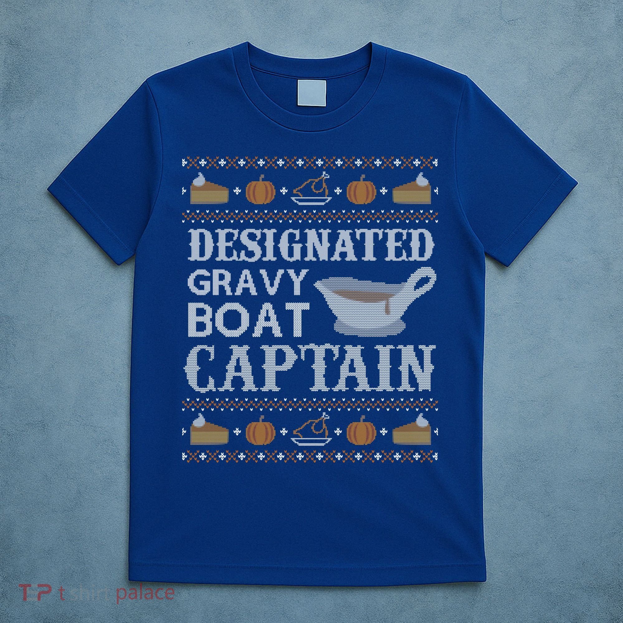 Ugly Thanksgiving Sweater Gravy Boat Captain Gift T-Shirt