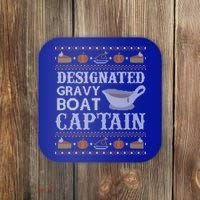 Ugly Thanksgiving Sweater Gravy Boat Captain Gift Coaster thumb 0