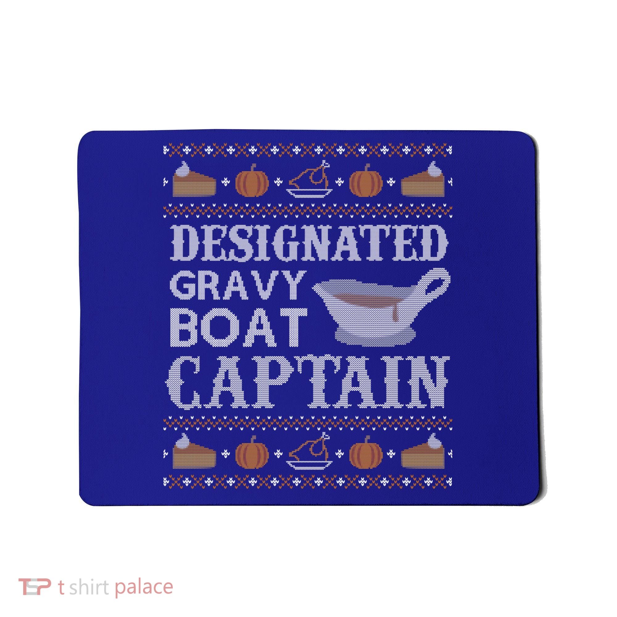 Ugly Thanksgiving Sweater Gravy Boat Captain Gift Mousepad