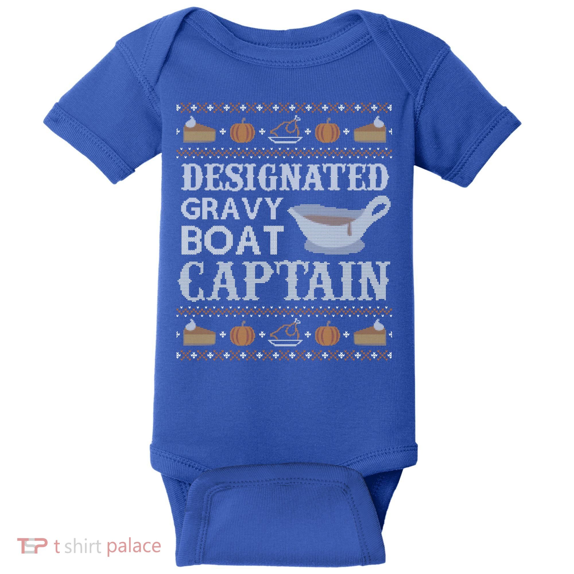 Ugly Thanksgiving Sweater Gravy Boat Captain Gift Baby Bodysuit