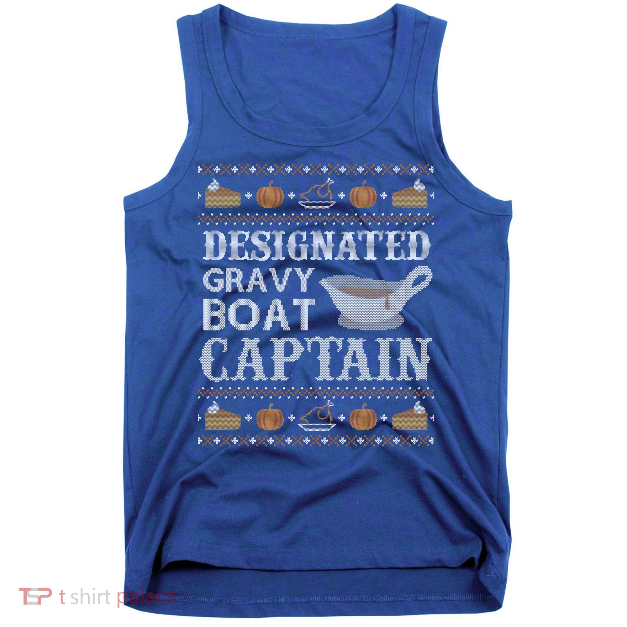 Ugly Thanksgiving Sweater Gravy Boat Captain Gift Tank Top