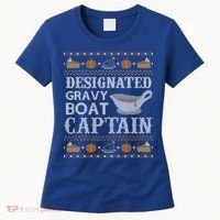 Ugly Thanksgiving Sweater Gravy Boat Captain Gift Women's T-Shirt thumb 0