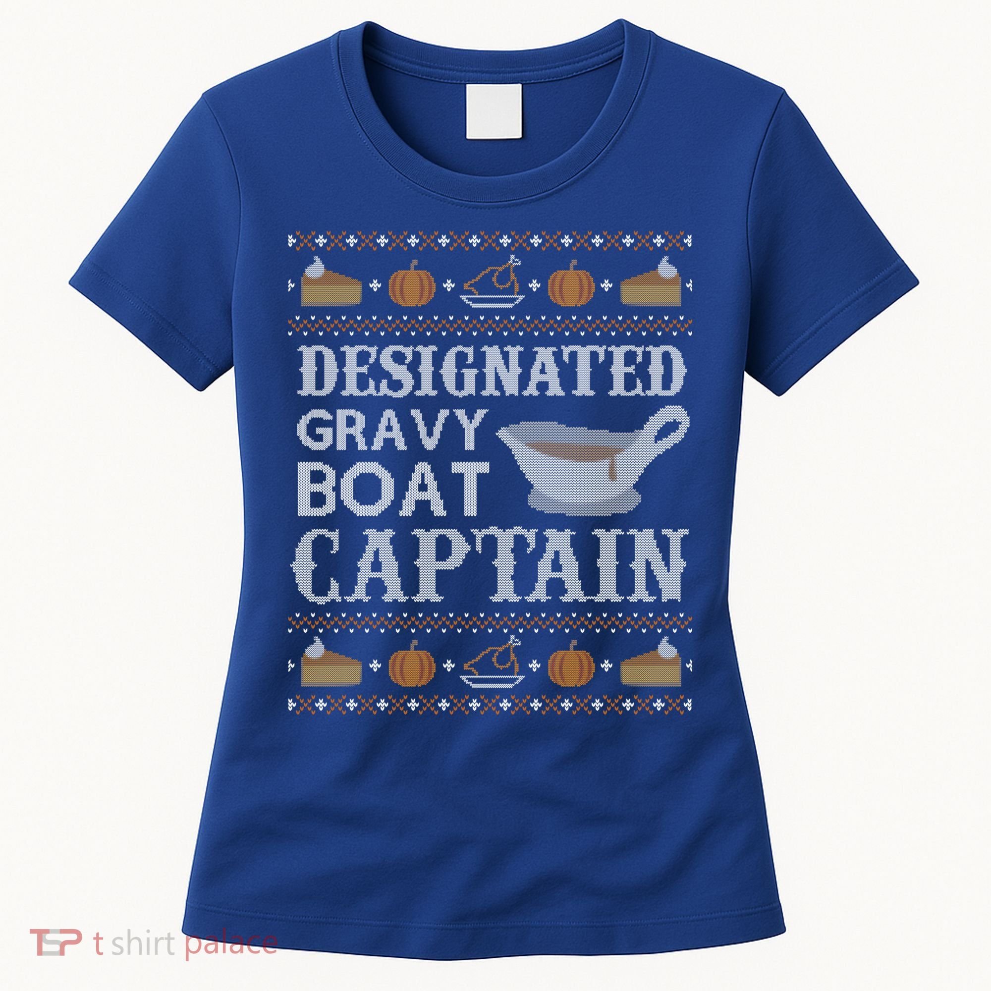 Ugly Thanksgiving Sweater Gravy Boat Captain Gift Women's T-Shirt