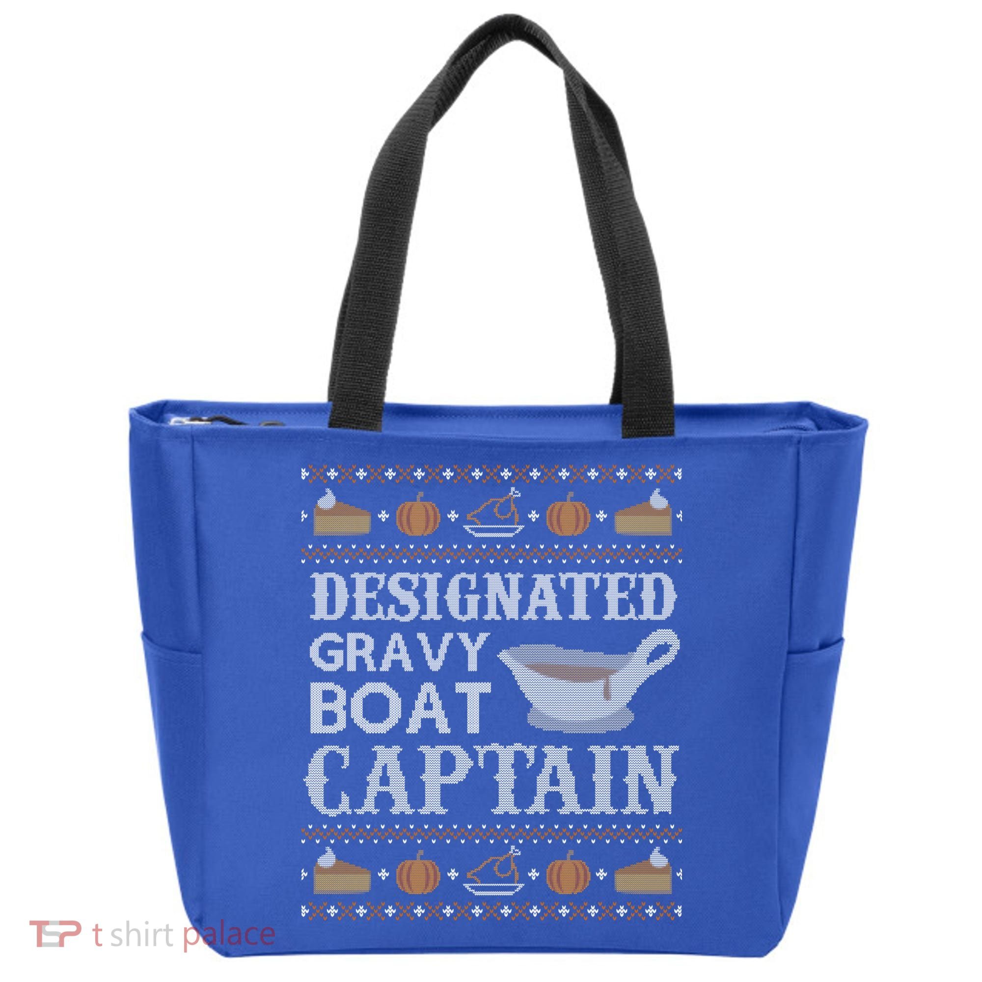 Ugly Thanksgiving Sweater Gravy Boat Captain Gift Tote Bag