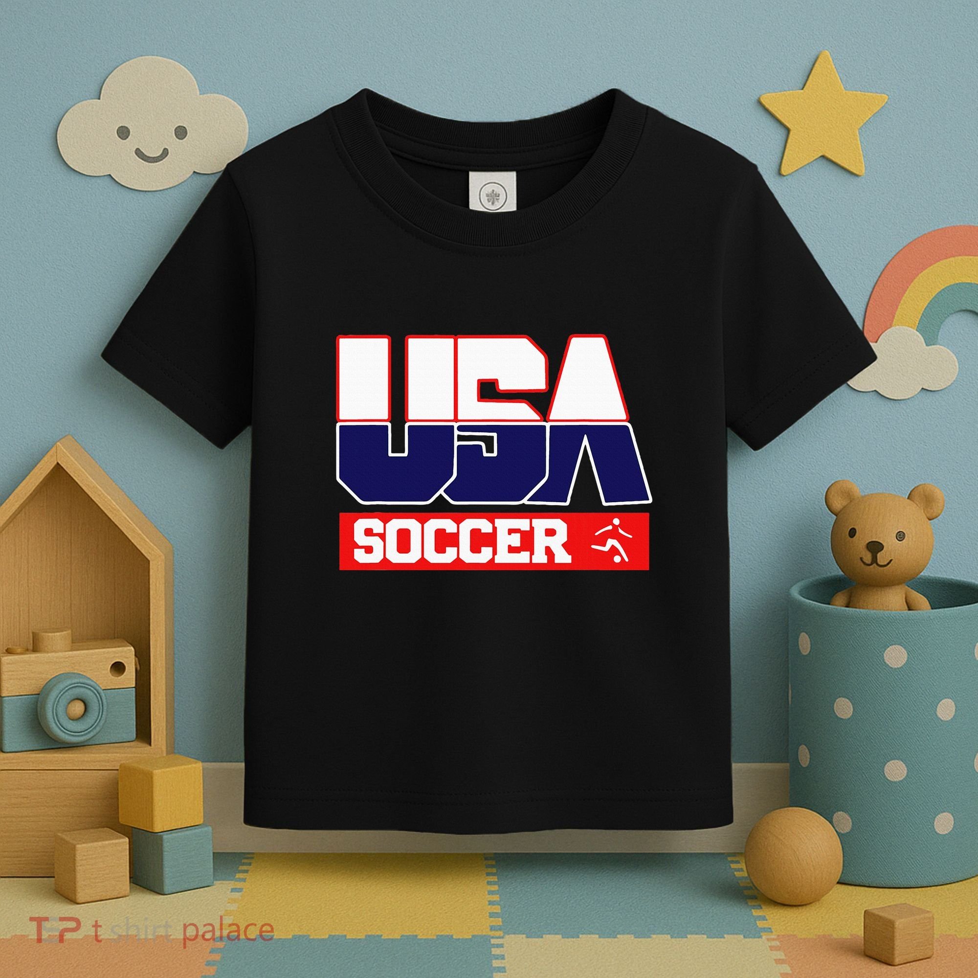 Usa Team Soccer American Toddler T-Shirt