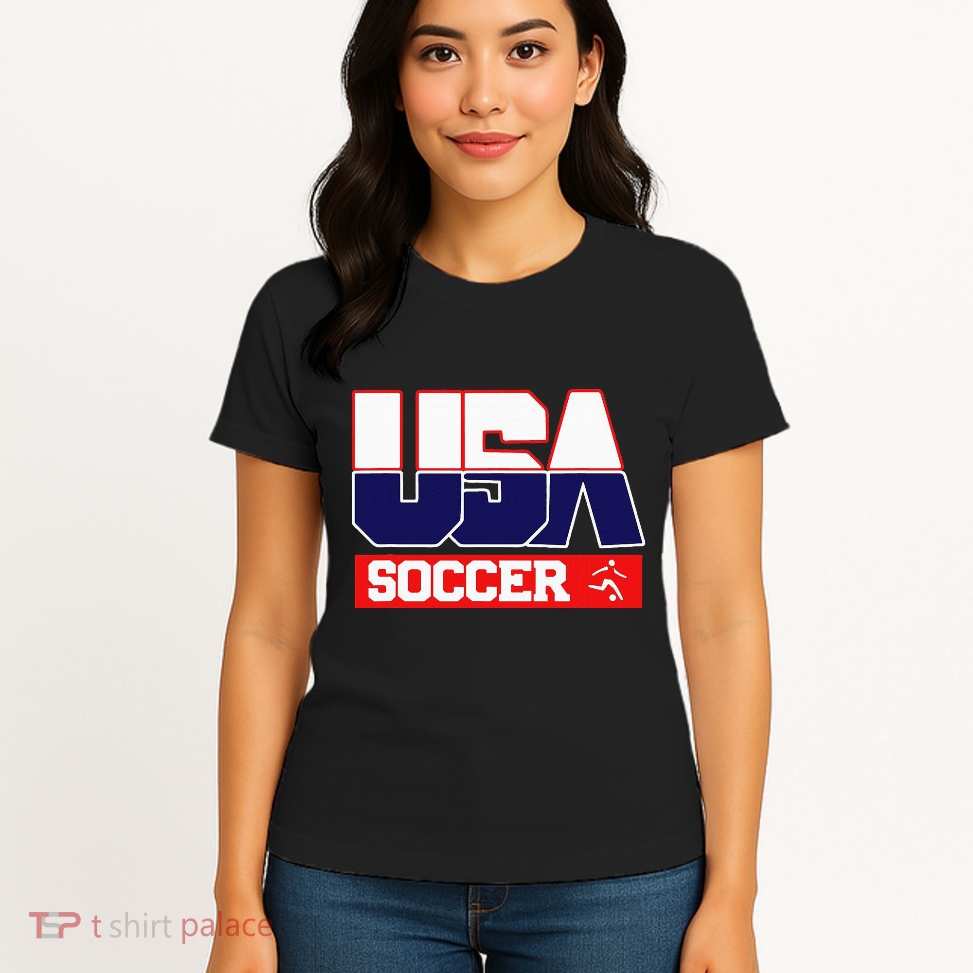 Usa Team Soccer American Women's T-Shirt