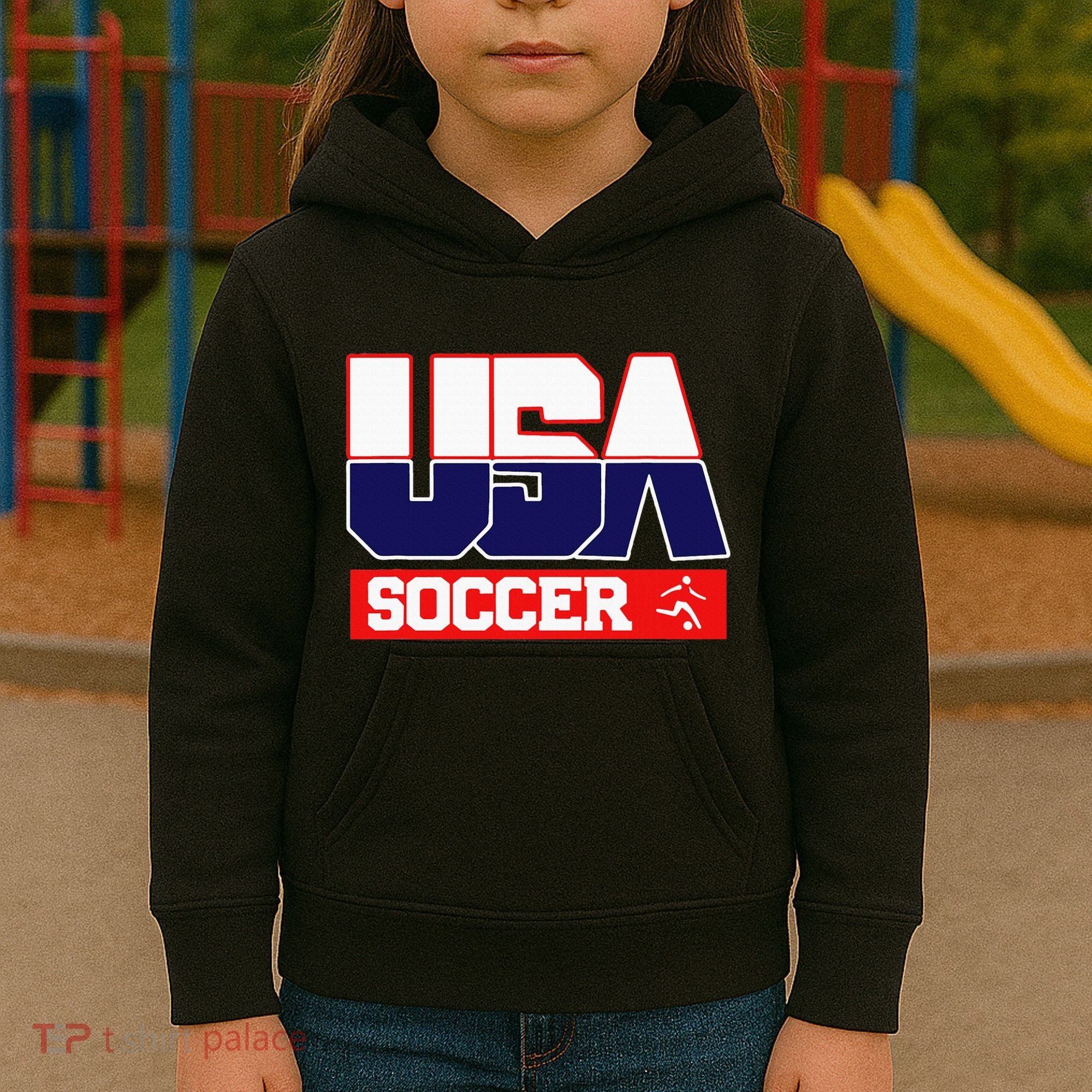 Usa Team Soccer American Kids Hoodie