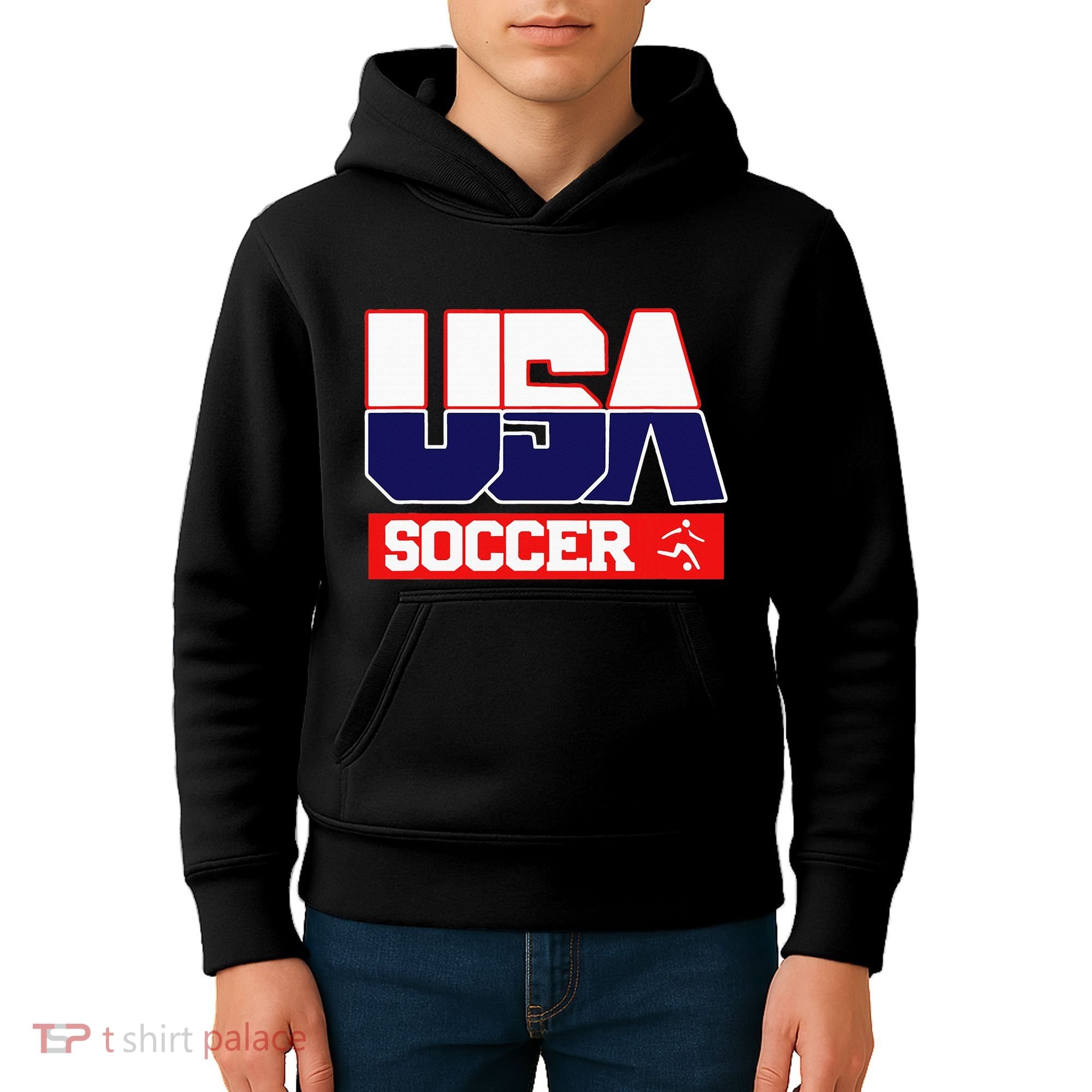 Usa Team Soccer American Kids Hoodie
